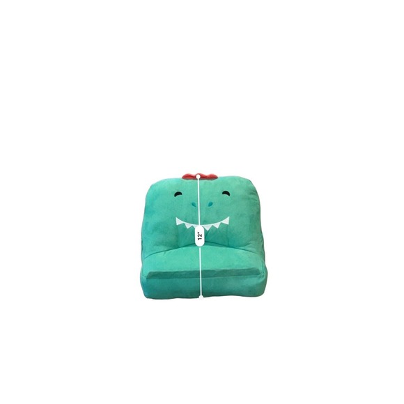Pillowfort Tablet Book Rest Holder Pillow Weighted Plush Green Dinosaur Pockets - Picture 8 of 8